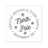 Speciale levering met Kerstmis in de Santa Noordpo Zelfinktende Stempel (Design)