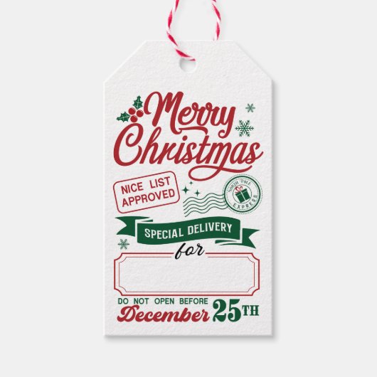 Speciale levering Nice lijst goedgekeurd Cadeaulabel (Voorkant)