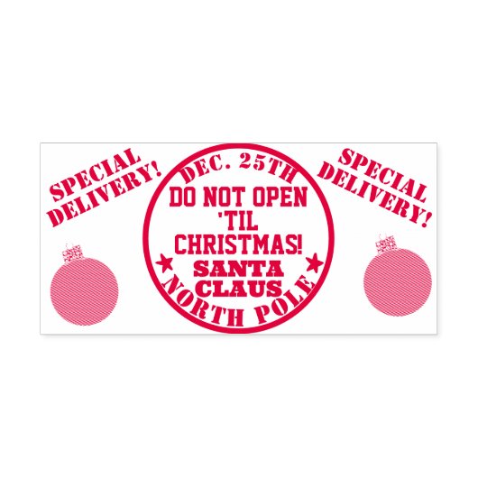 Speciale levering Niet openen tot Kerstmis Zelfinktende Stempel (Design)