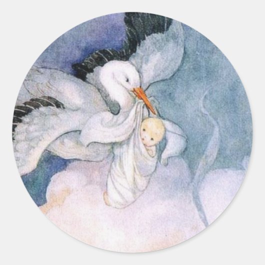 Speciale levering Nieuwe baby Ronde Sticker (Voorkant)