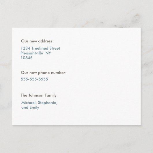 Speciale Levering Nieuwe Home Foto Briefkaart (Achterkant)