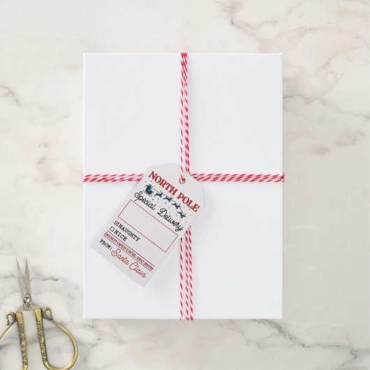 Speciale levering Noordpool Cadeaulabel (Met Touw)