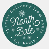 Speciale levering Noordpool - Gepersonaliseerd ker Ronde Sticker (Voorkant)