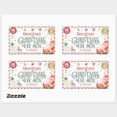 Speciale levering Noordpool kerstavond doos Rechthoekige Sticker (Vel)