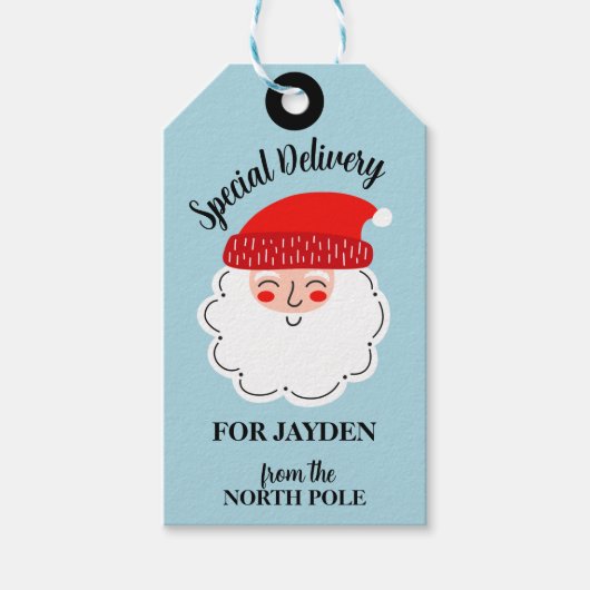 Speciale levering Noordpool Kerstmis Cadeaulabel (Voorkant)