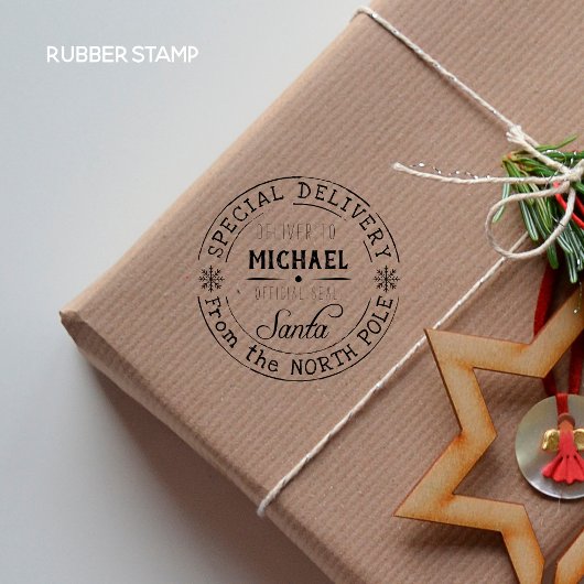 Speciale levering Noordpool Santa Zelfinktende Stempel