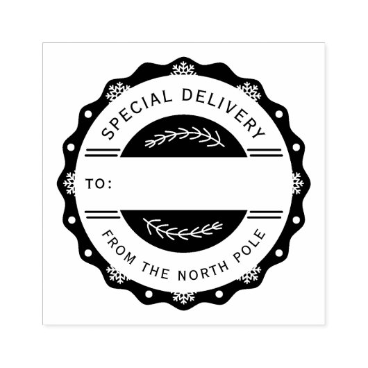 Speciale levering Noordpool vanaf Santa Clause Rubberstempel (Afrduk)
