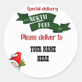 Speciale levering NORTH POLE sticker