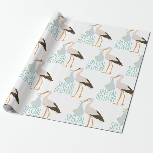 Speciale levering Ooievaar Cadeaupapier (Uitgerold)