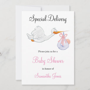 SPECIALE LEVERING OOIEVAAR MEISJE BABY SHOWER UITN KAART