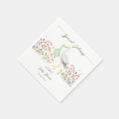 Speciale levering ooievaar veer baby shower bedruk servet (Hoek)