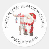 Speciale levering op maat van Noordpool Ronde Sticker (Voorkant)