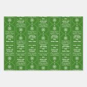 Speciale levering op Noordpool - Kindernaam toevoe Inpakpapier Vel (Voorkant 3)