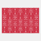 Speciale levering op Noordpool - Kindernaam toevoe Inpakpapier Vel (Voorkant)