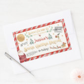 Speciale levering op Noordpool Rechthoekige Sticker (Envelop)