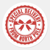 Speciale levering op Noordpool Ronde Sticker (Voorkant)