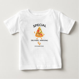 Speciale levering Pizza Aankomst Baby cadeau