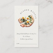 Speciale Levering Pizza Luier Raffle Baby shower Informatiekaartje (Voorkant)