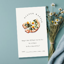 Speciale Levering Pizza Luier Raffle Baby shower Informatiekaartje