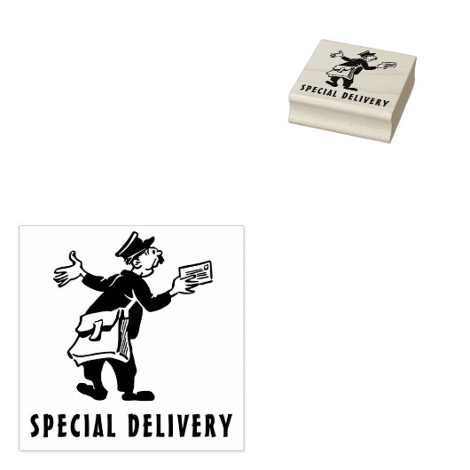 speciale levering Post Man Rubberstempel (Gestempeld)