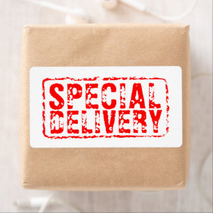 Speciale Levering rode rubber postzegel verzending Etiket