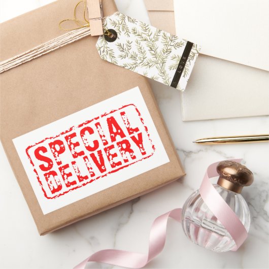Speciale Levering  rood rubber stempel stickers (Geschenken)