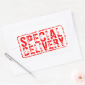 Speciale Levering  rood rubber stempel stickers (Envelop)