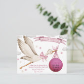 Speciale levering! Roze Ooievaar EOS Lippenbalsem Kaart (Staand voorkant)