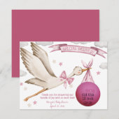 Speciale levering! Roze Ooievaar EOS Lippenbalsem Kaart (Voorkant / Achterkant)