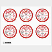 Speciale levering Santa naar Child Bright Red Labe Ronde Sticker (Vel)