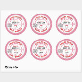 Speciale levering Santa naar Child Pink Gift Label (Vel)