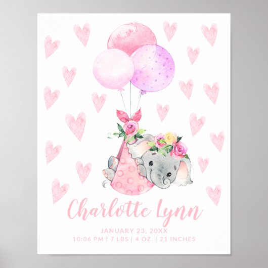 Speciale levering Stats Elephant Baby Poster (Voorkant)