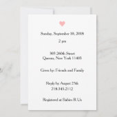 Speciale levering Stork Baby shower Invitation Kaart (Achterkant)