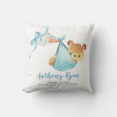 Speciale levering Stork Beer Baby geboorte Stats Kussen (Voorkant)