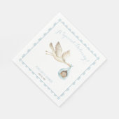 Speciale Levering Stork Blue Baby Boy Baby shower Servet (Hoek)