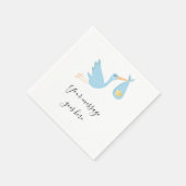 Speciale levering Stork Blue Baby shower Sprinkle Servet (Hoek)