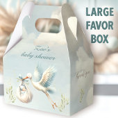 Speciale Levering Stork Boy Baby shower Groot Bedankdoosjes