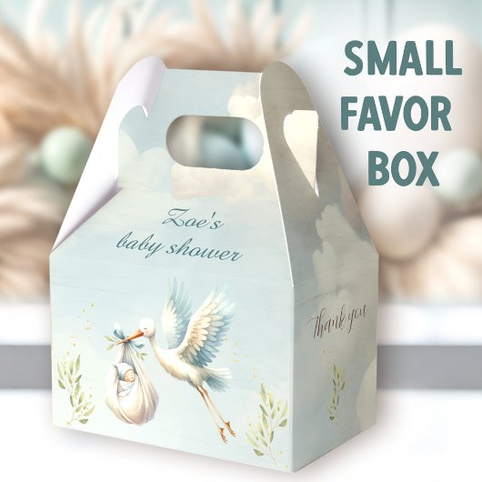Speciale Levering Stork Boy Baby shower Klein Bedankdoosjes