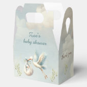 Speciale Levering Stork Boy Baby shower Klein Bedankdoosjes (Geopend)