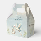 Speciale Levering Stork Boy Baby shower Klein Bedankdoosjes (Voorkant Zijde)