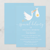 Speciale levering Stork Star Baby shower Sprinkle Kaart (Voorkant / Achterkant)