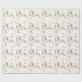 Speciale Levering Unisex Stork Nieuwe Baby Naam Te Cadeaupapier (Vlak)