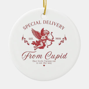 Speciale levering van Cupid Valentijn Zwanger Mom Keramisch Ornament