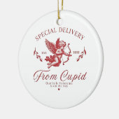 Speciale levering van Cupid Valentijn Zwanger Mom Keramisch Ornament (Links)