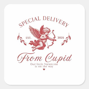 Speciale levering van Cupid Valentijn Zwanger Mom Vierkante Sticker