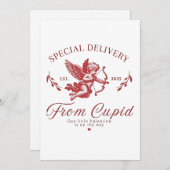 Speciale levering van Cupid Valentine Zwangere Moe Feestdagenkaart (Voorkant / Achterkant)