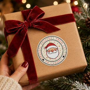 Speciale Levering Van De Kerstman Custom Ronde Sticker
