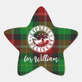 Speciale levering van de kerstman Kerstcadeau  Ster Sticker (Voorkant)