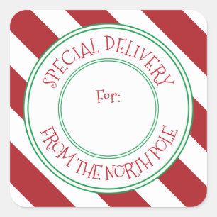 Speciale Levering Van De Noordpool Kerstmis Vierkante Sticker