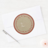 Speciale levering van de Noordpool Rustieke Kerst Ronde Sticker (Envelop)